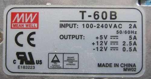 Mean well netzteil - netzteil, t-60b
